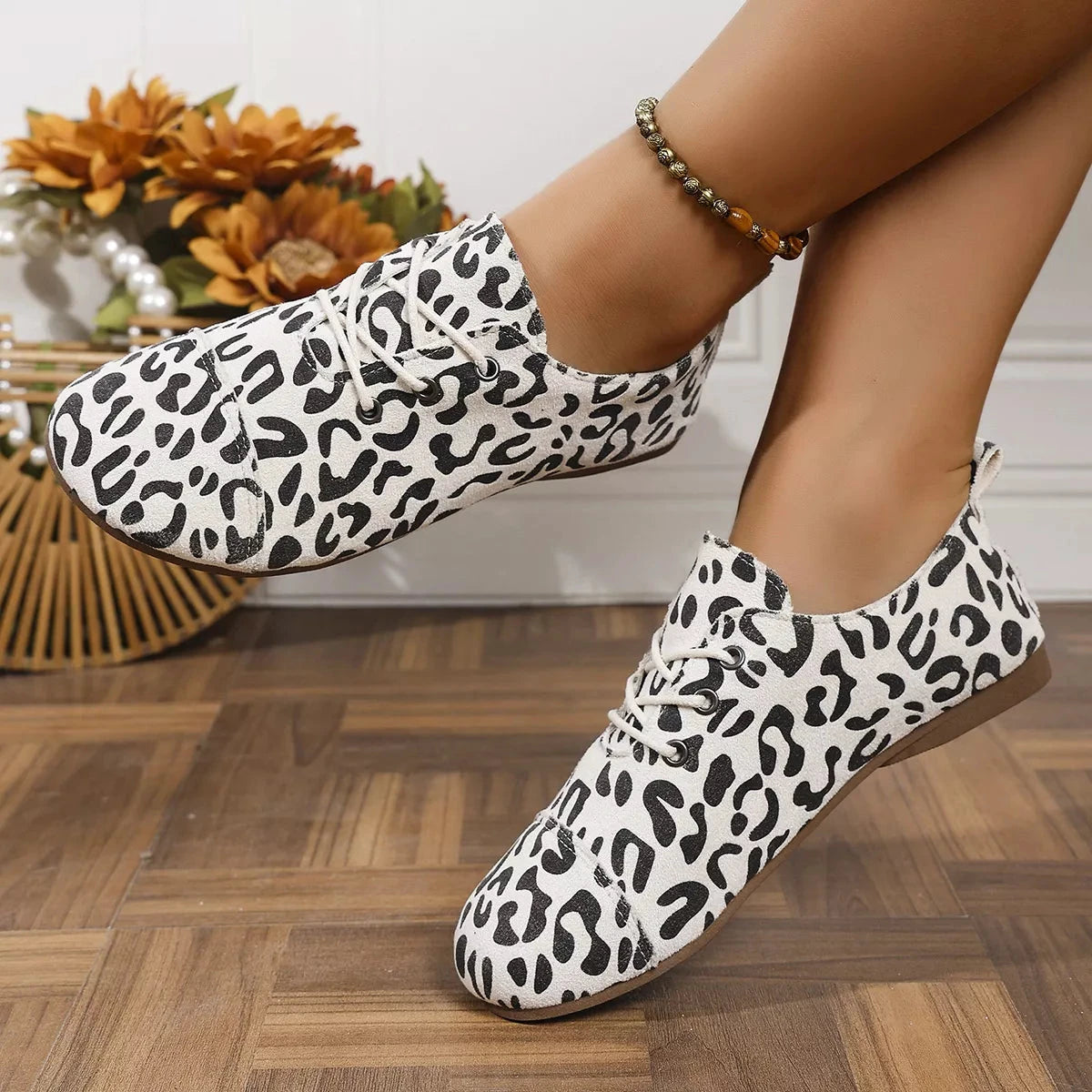 Round Toe Lace Up Sneaker by Trendsi