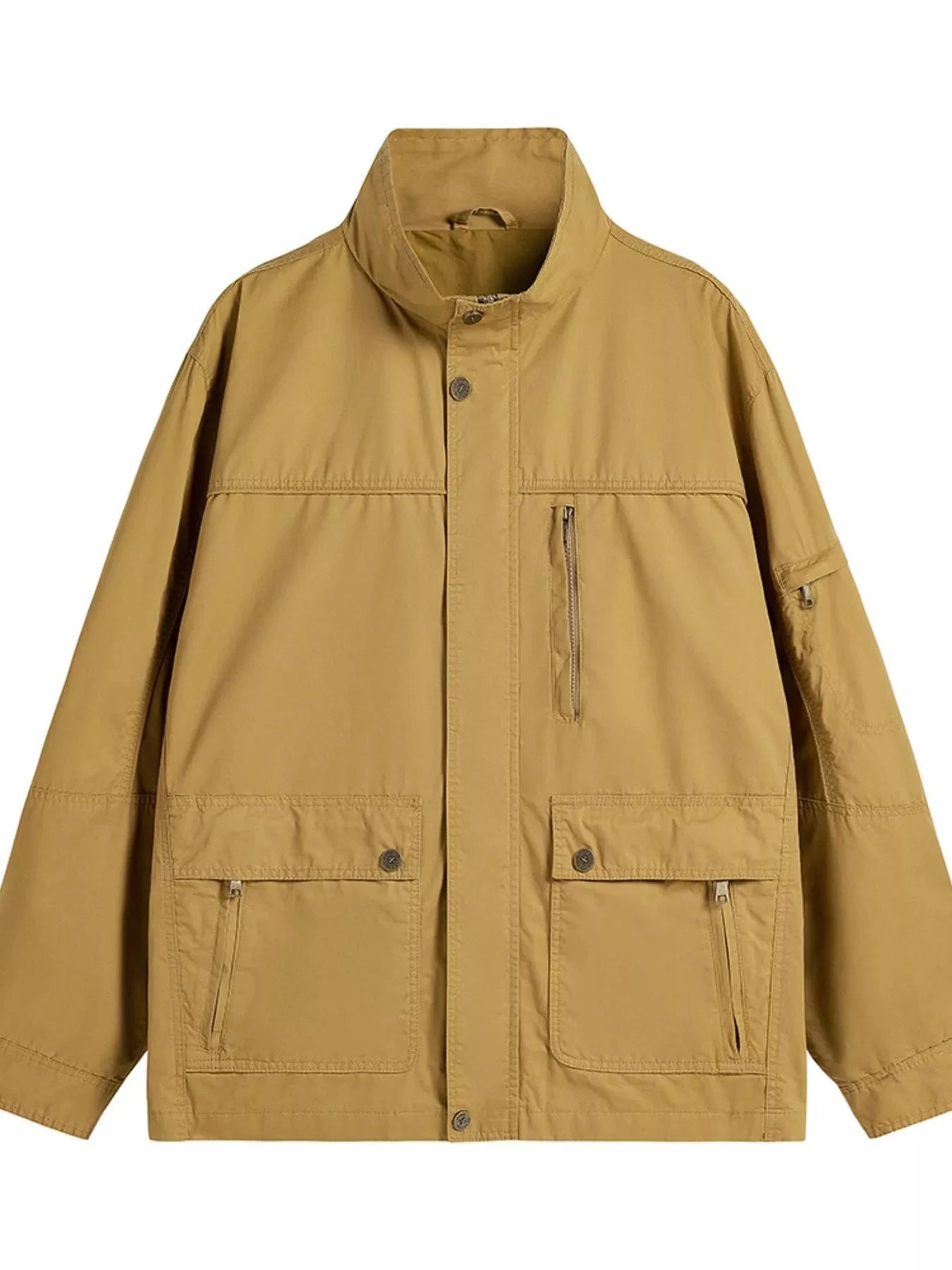 Men's Plus Size Casual Zip Up Lightweight Jacket by Trendsi