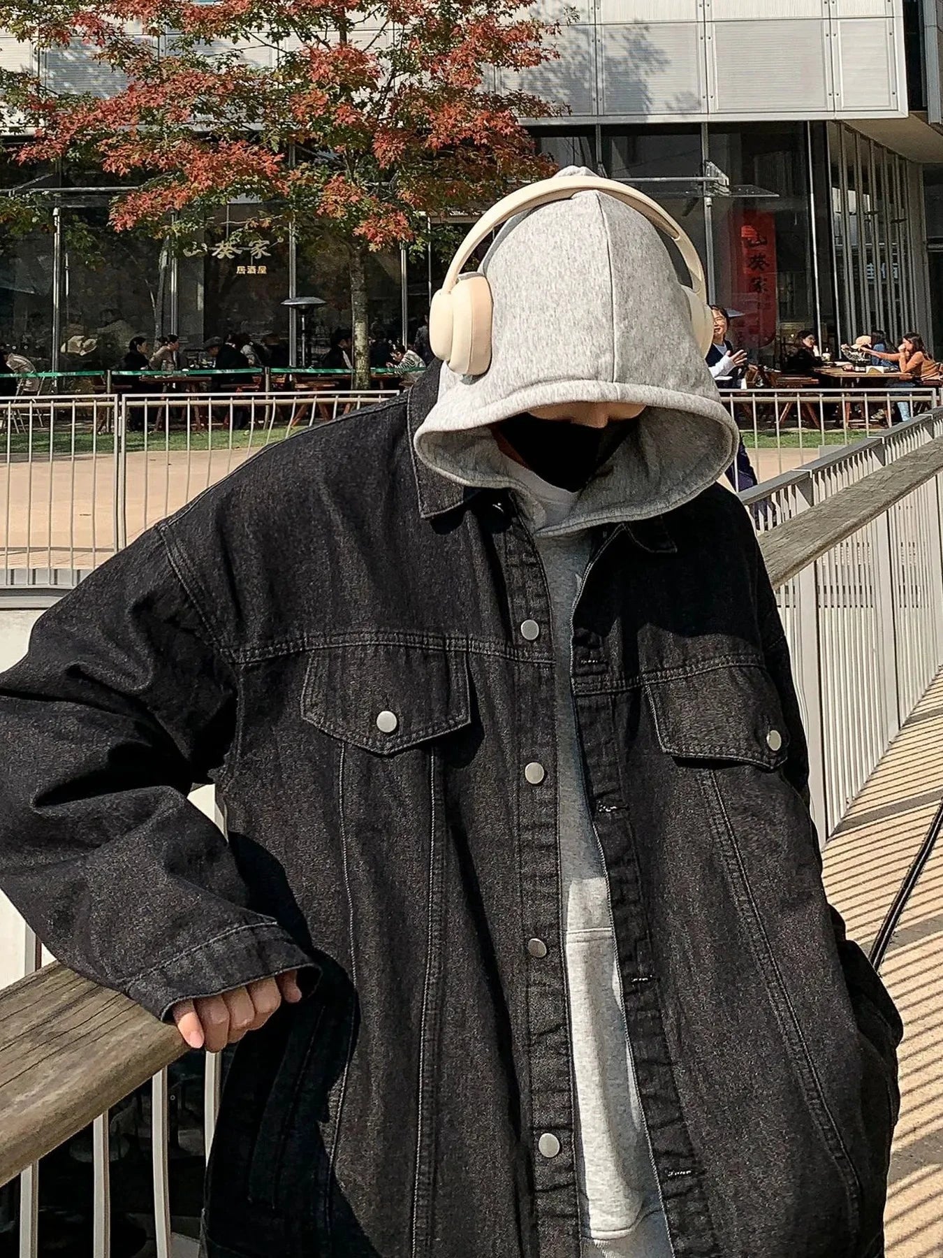 Men's Full Size Button Up Long Sleeve Denim Jacket Plus Size by Trendsi