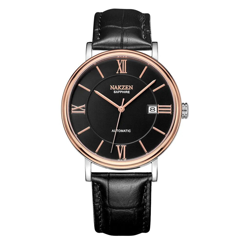 Montre mécanique automatique de luxe pour homme NAKZEN avec mouvement Miyota 9015
