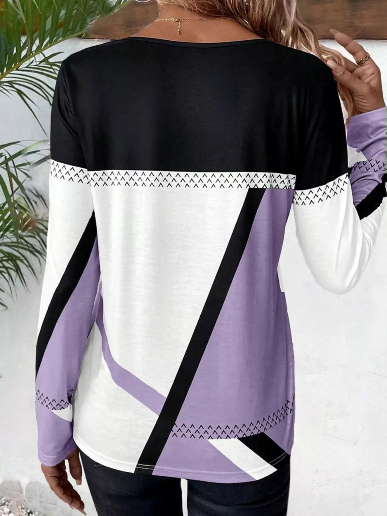 Color Block Long Sleeve T-Shirt by Trendsi