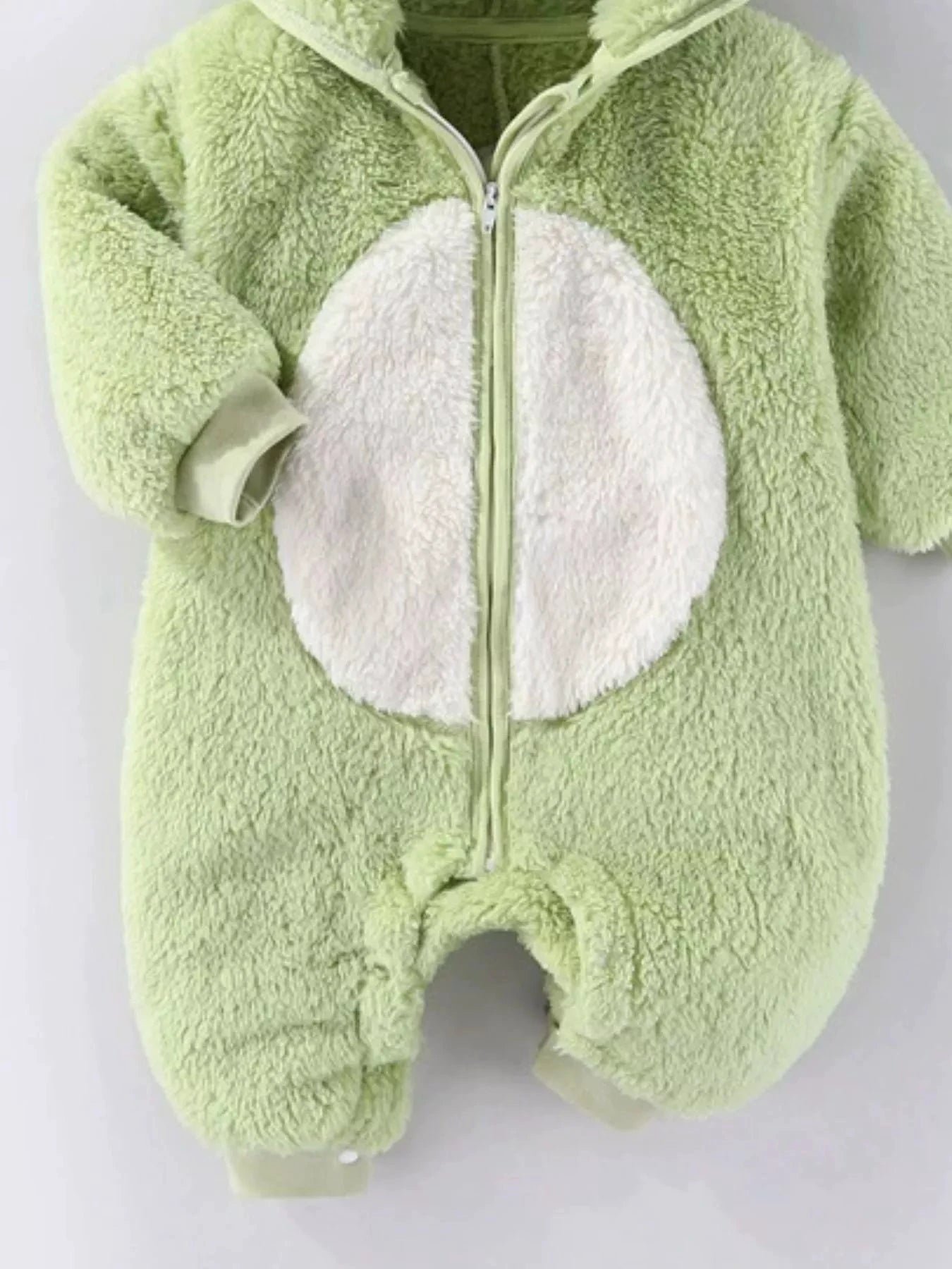 Children's Animal Plush Hooded One-Piece Jumpsuit by Trendsi