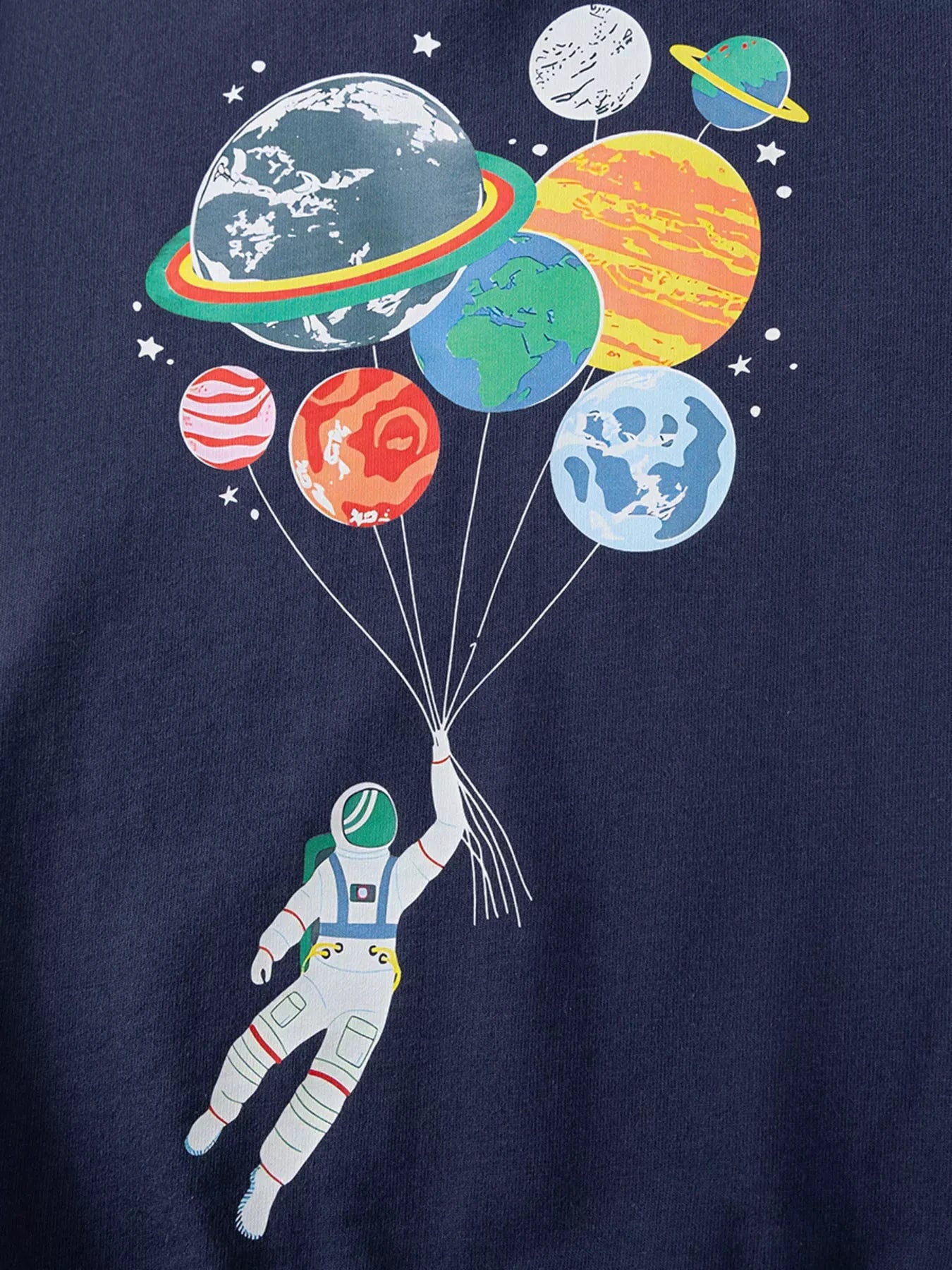 Children's Astronaut Planet Graphic Crew Neck Sweatshirt by Trendsi