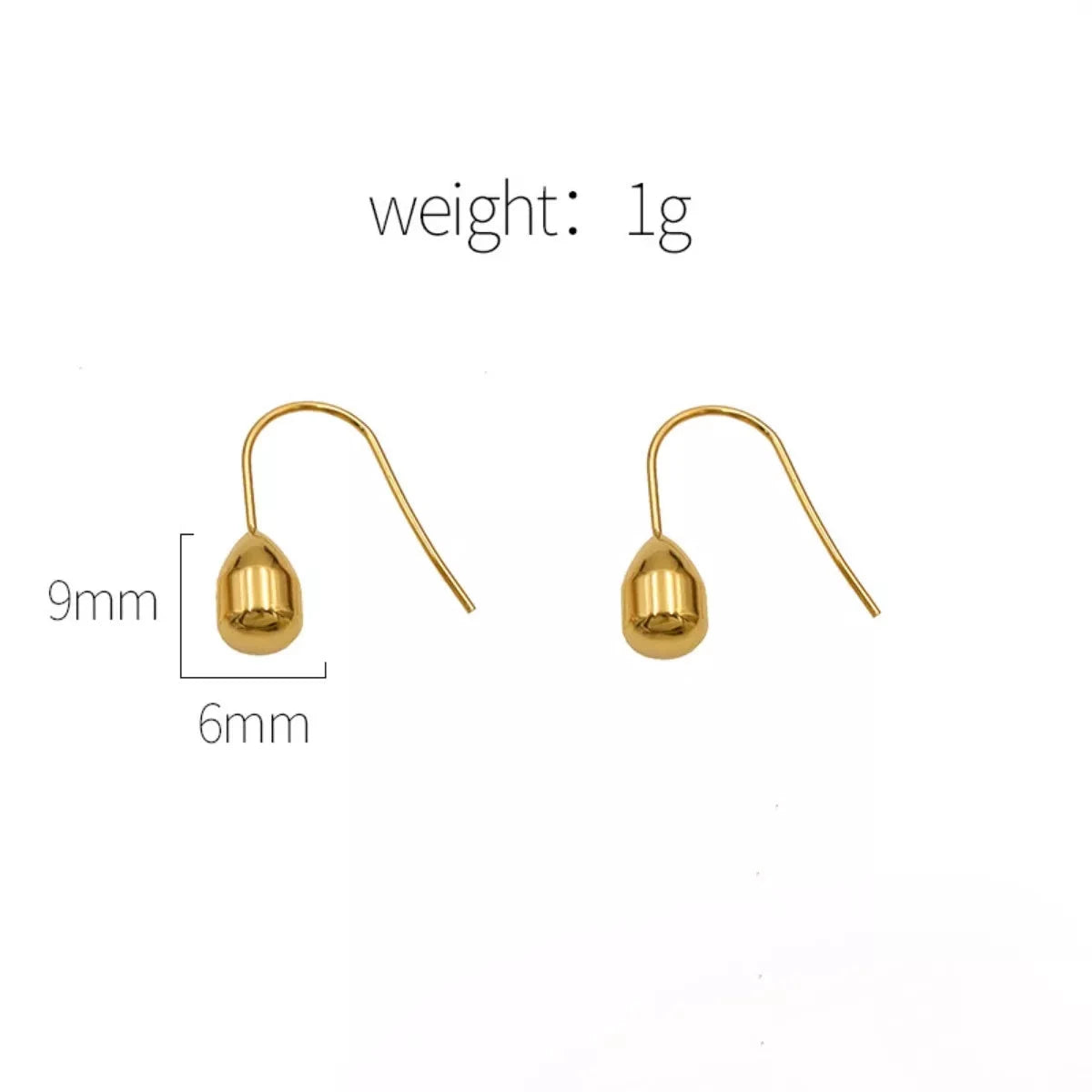 18K Gold-Plated Teardrop Earrings by Trendsi