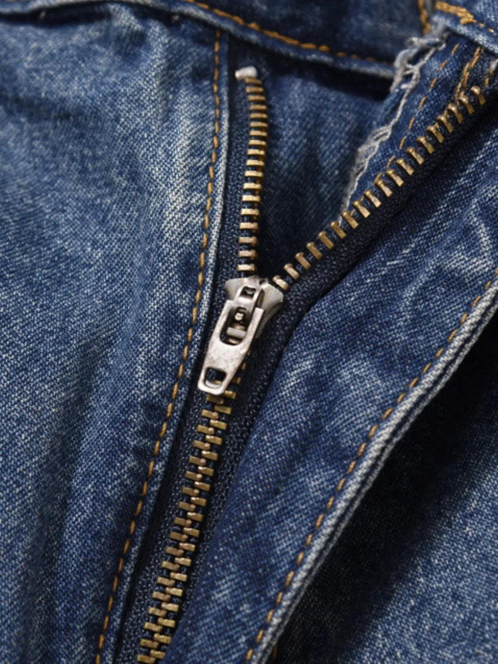 Bermudas en denim délavé pour hommes