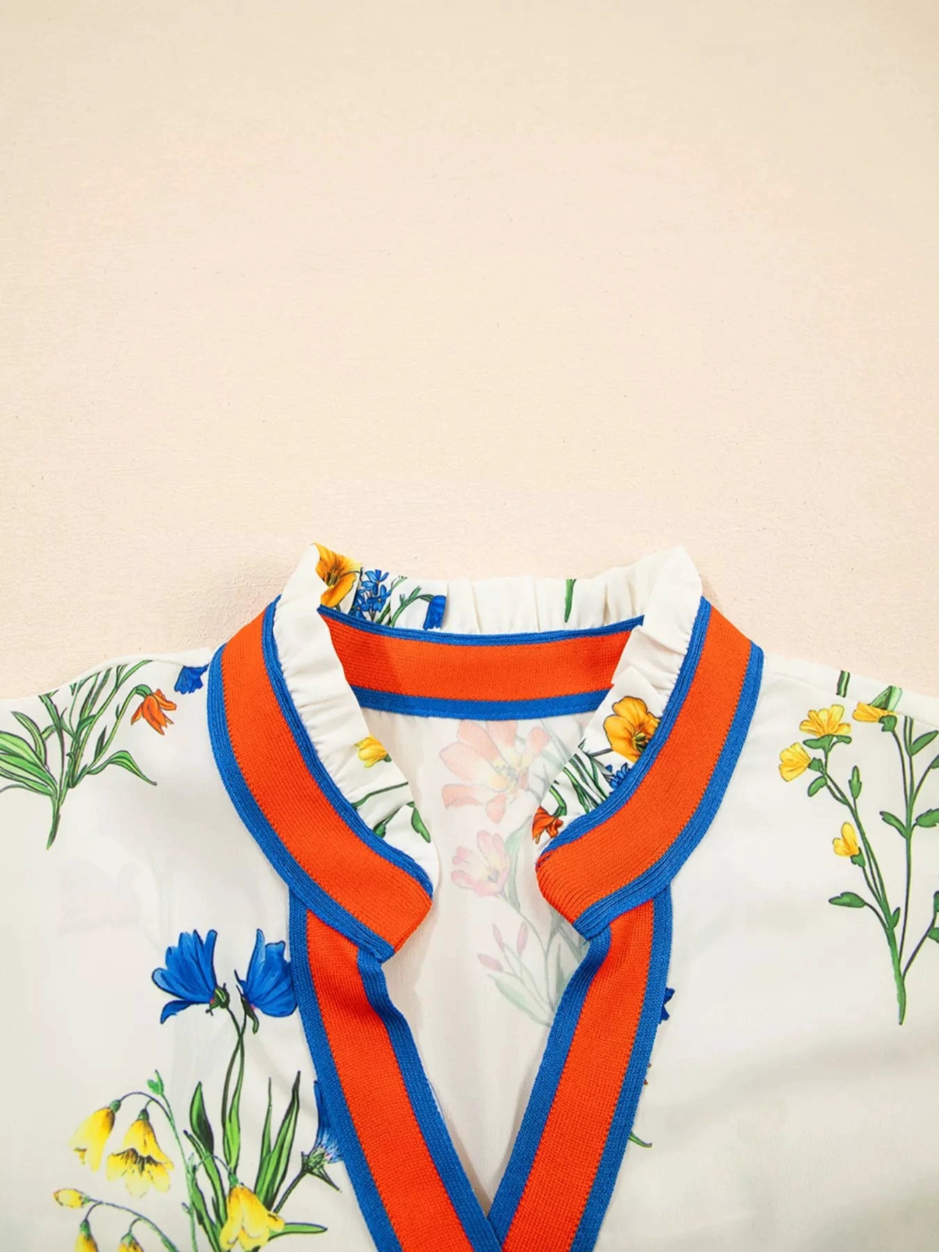 Floral Print Puff Sleeve Blouse by Trendsi