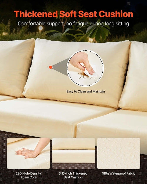 Wicker Rattan Outdoor Sectional