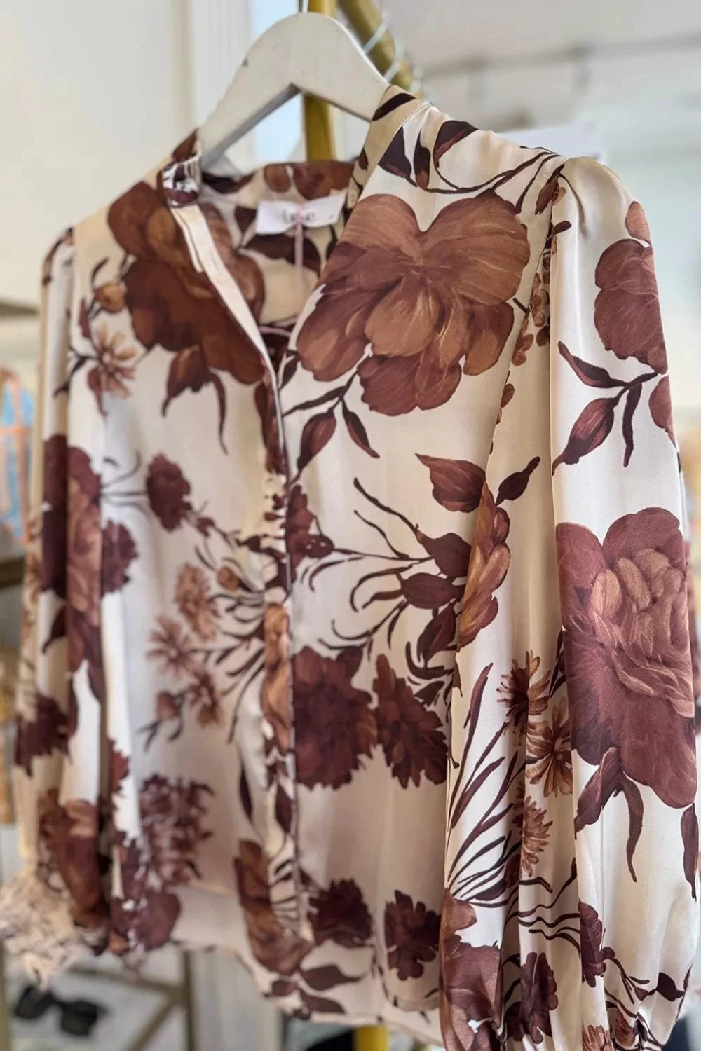 Floral Print Long Sleeve Shirt by Trendsi