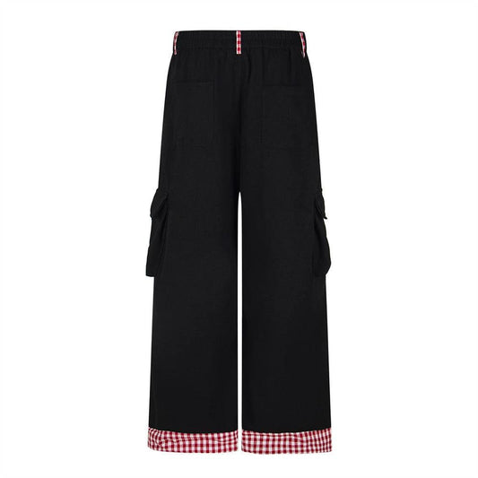 Star Cartoon Teddy Bear Embroidery Workwear Casual Pants by eprolo