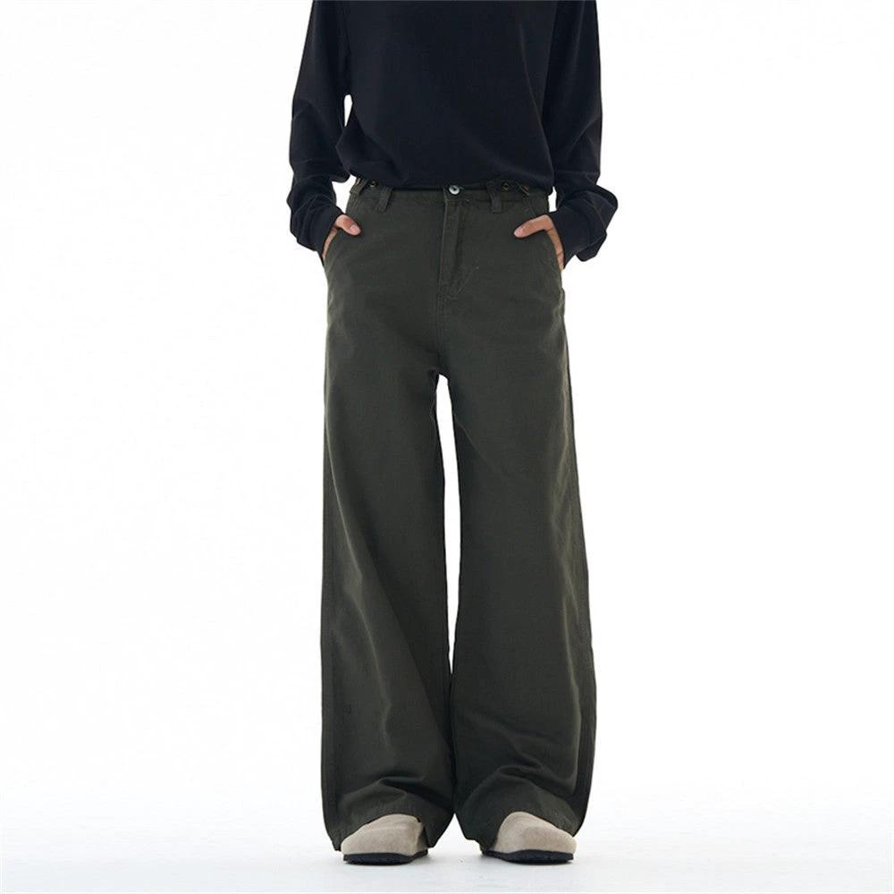 Wide Leg Casual Straight Leg Pants by eprolo
