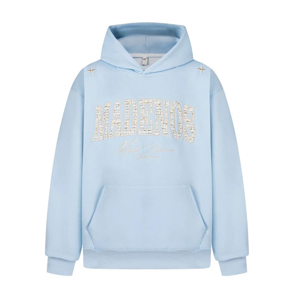 Alphabet patch embroidered hooded sweatshirt by eprolo