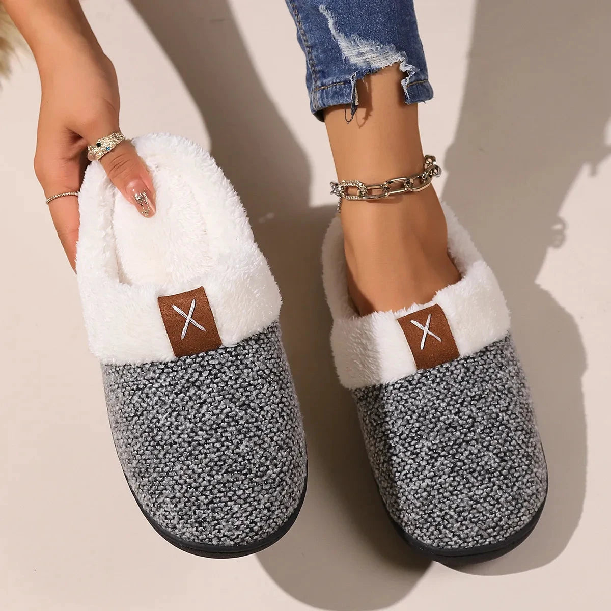 Cozy Fleece-Lined Slippers by Trendsi