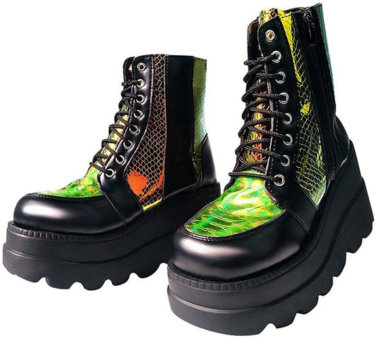 Plus Size Female Punk Style Platform Street Fashion Motorcycle Boots