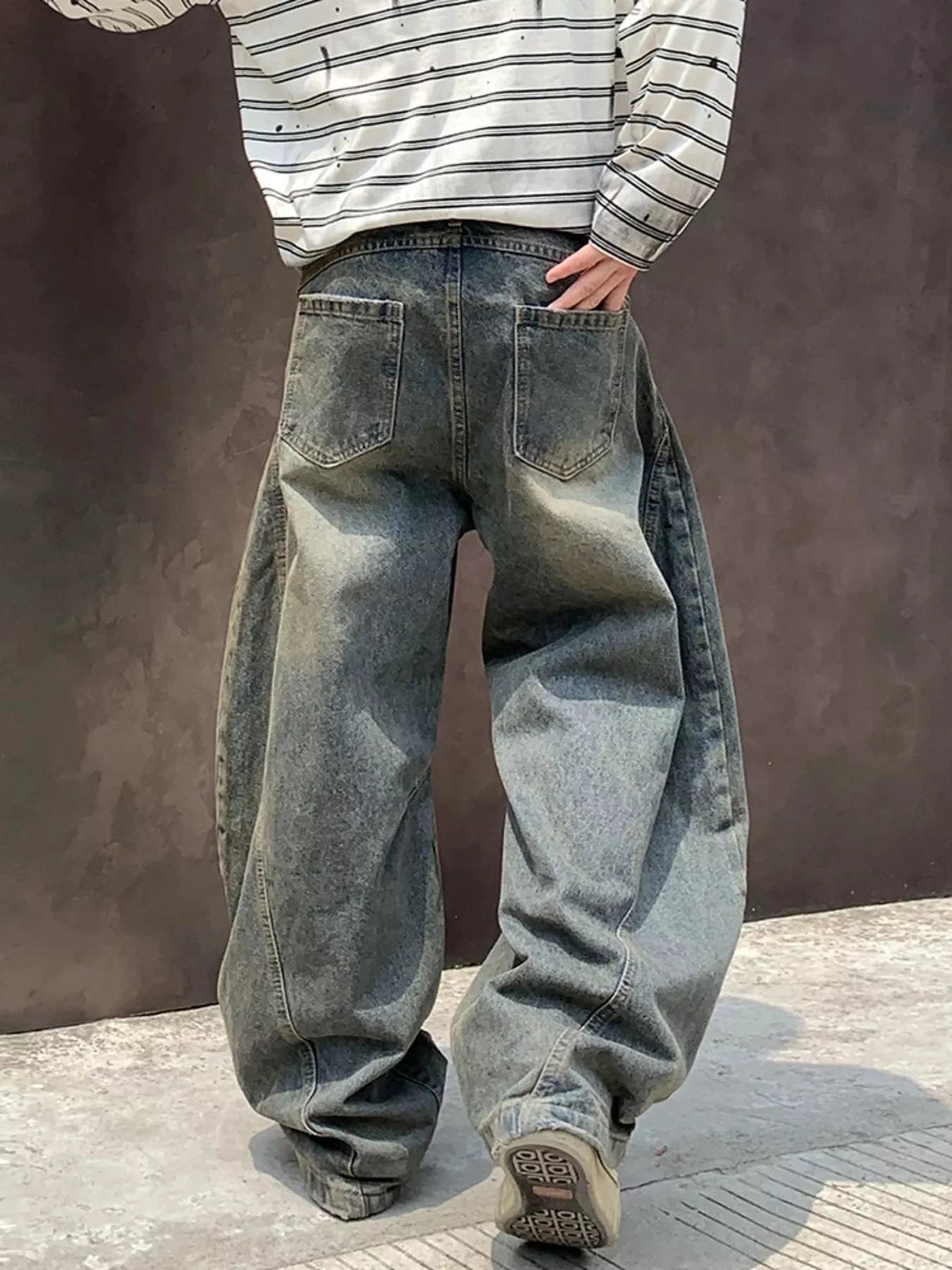 Men's Full Size Wide Leg Jeans Plus Size by Trendsi