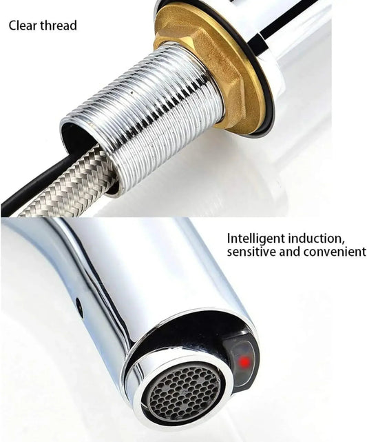 Touchless Bathroom Sink Faucets Automatic Induction Sensor Water Faucet Infrared Single Cold Tap with Control Box-1