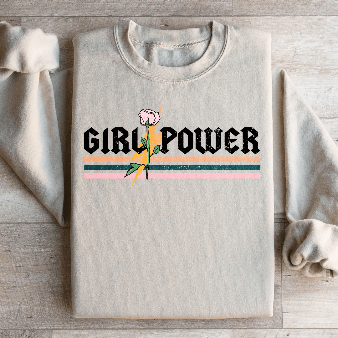 Girl Power Rose Cotton Hoodie