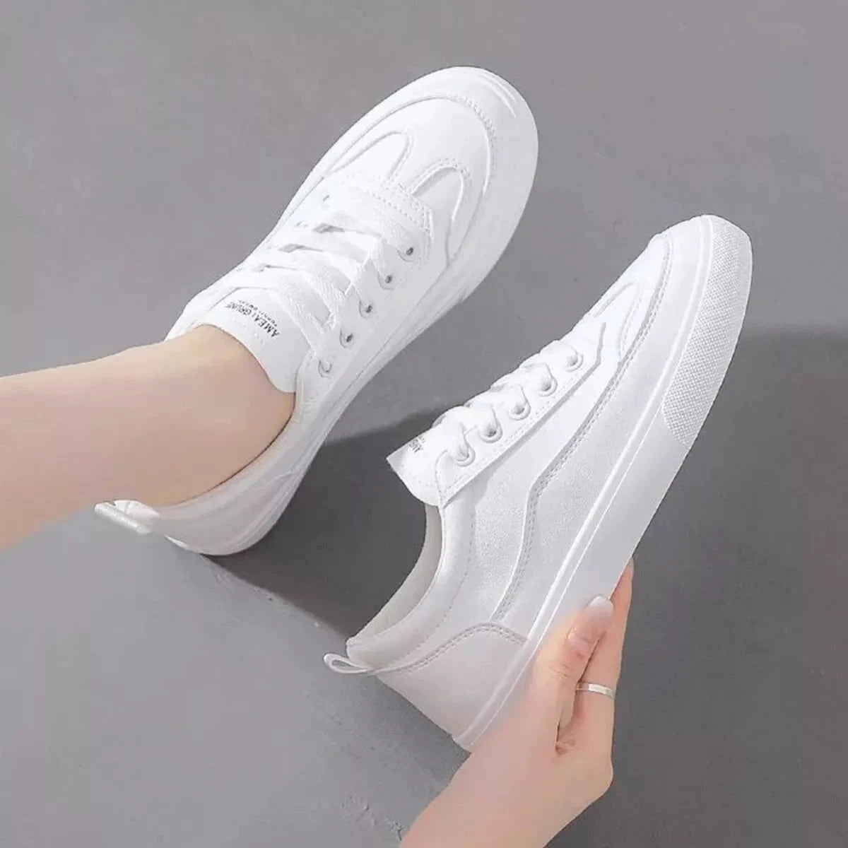 Round Toe Platform Sneakers by Trendsi