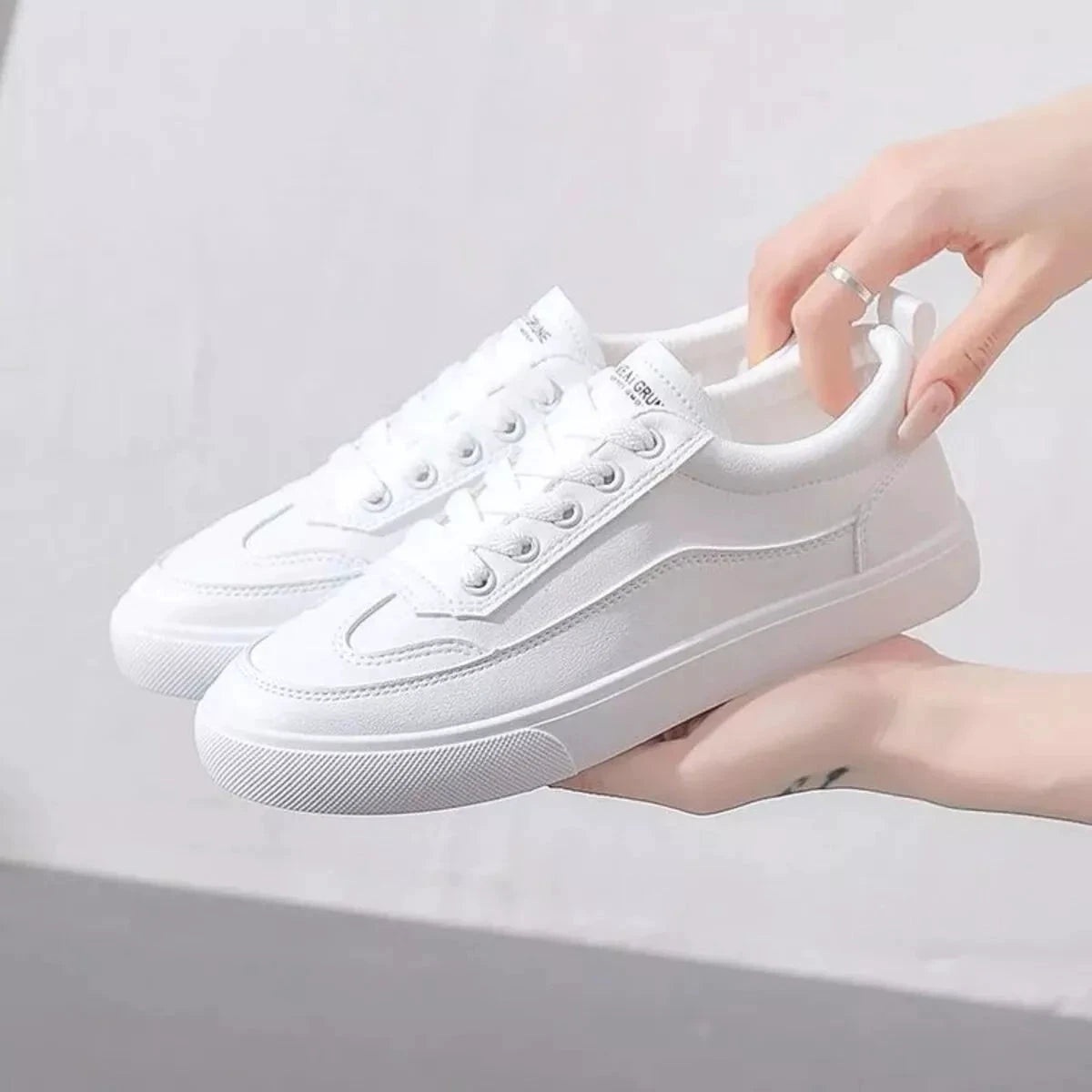 Round Toe Platform Sneakers by Trendsi