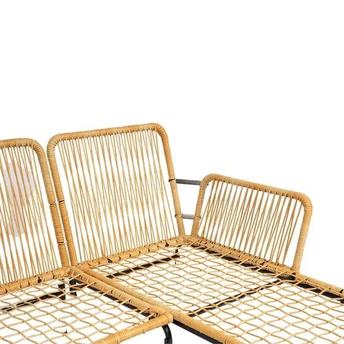 3-Piece Outdoor Patio Wicker Set with Thick Cushions by Jeansdenim.store