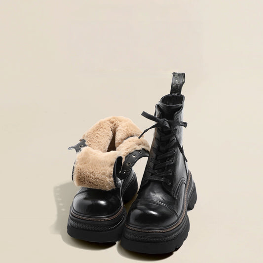 Bottes Dr Martens rembourrées en coton, tendance pour femmes