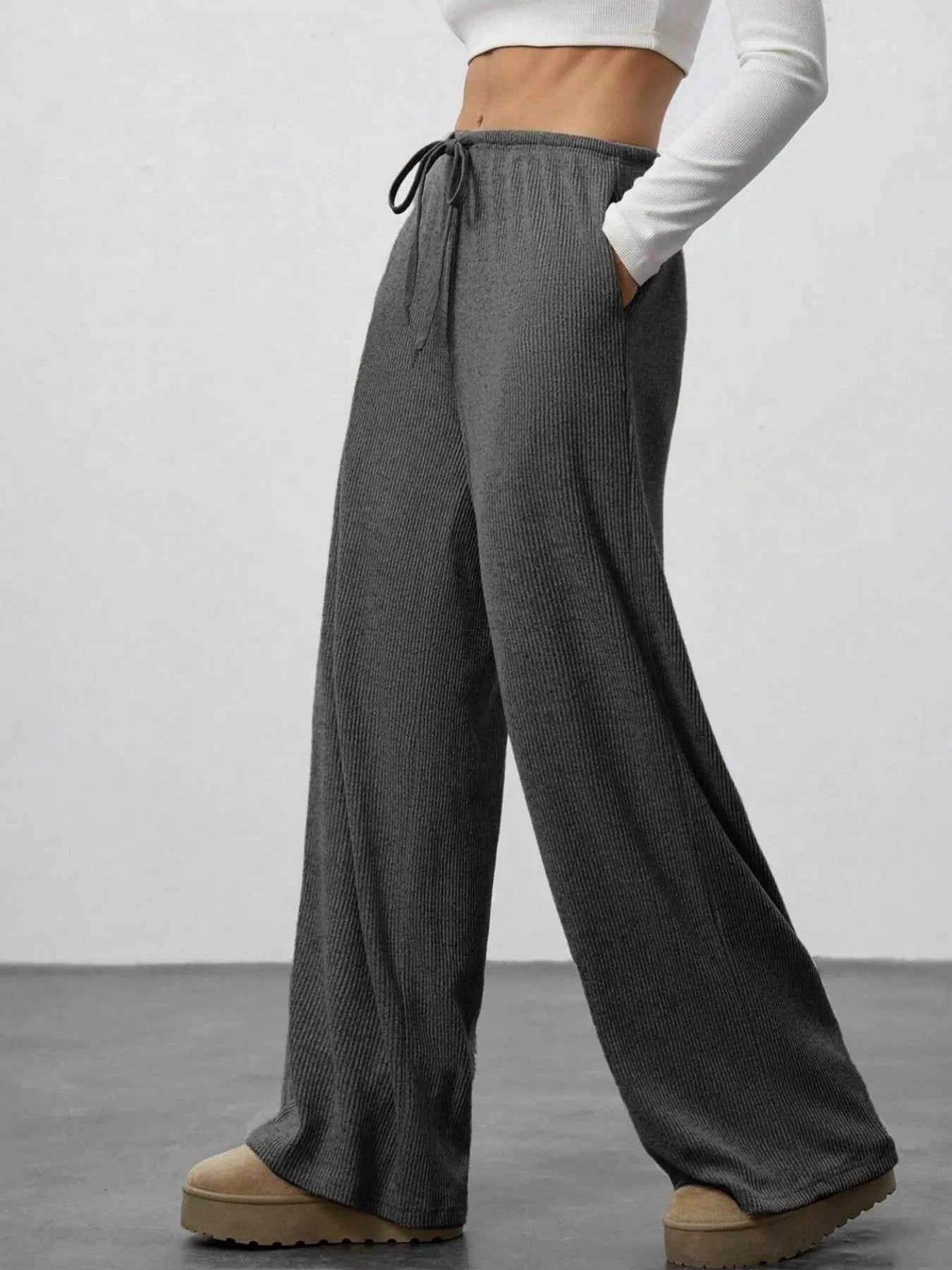 Relaxed Fit Drawstring Pants by Trendsi