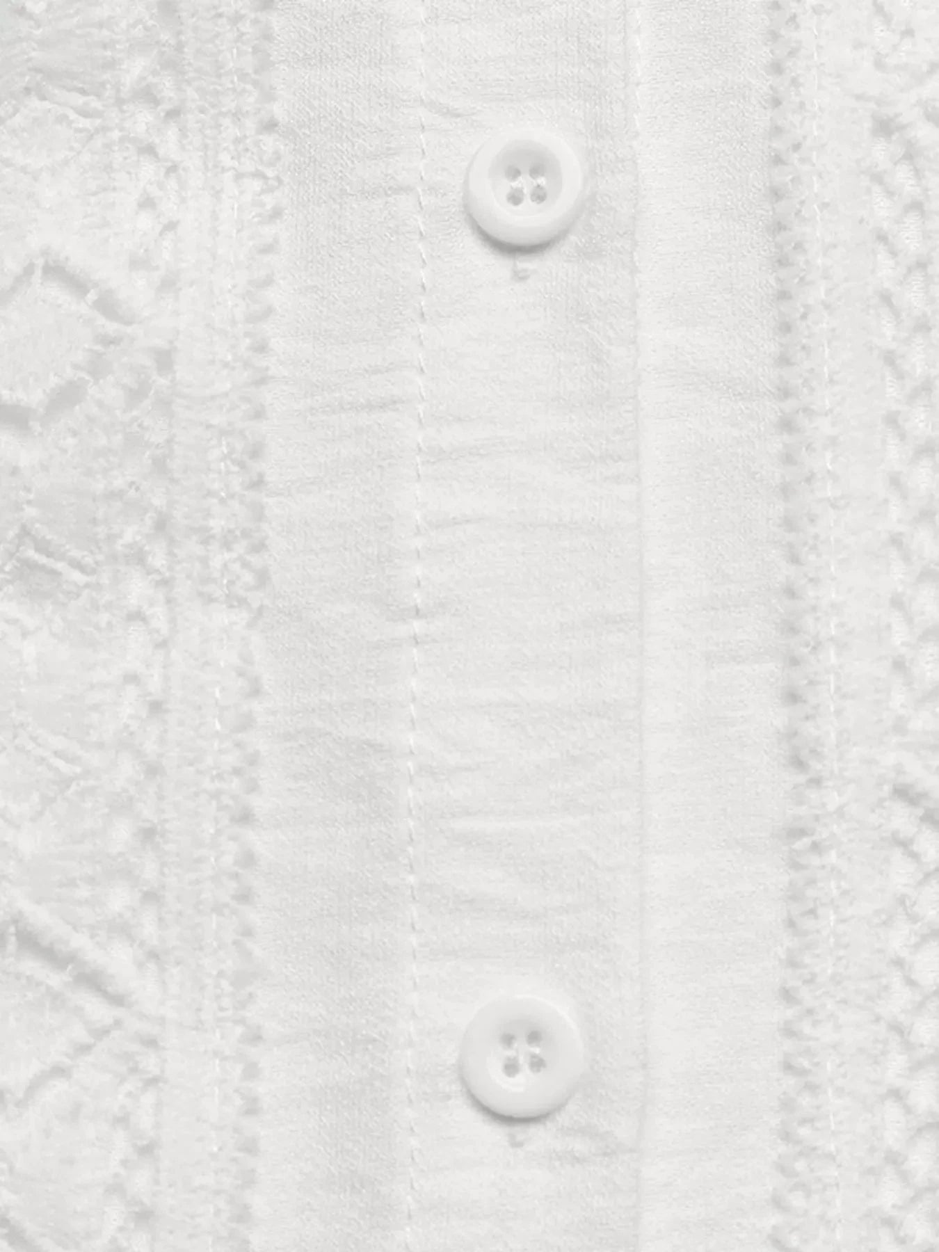 Lace Trim Long Sleeve Shirt by Trendsi