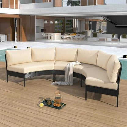 Outdoor Lounge Set - 3 pcs. (Rattan-Waterproof) by Jeansdenim.store