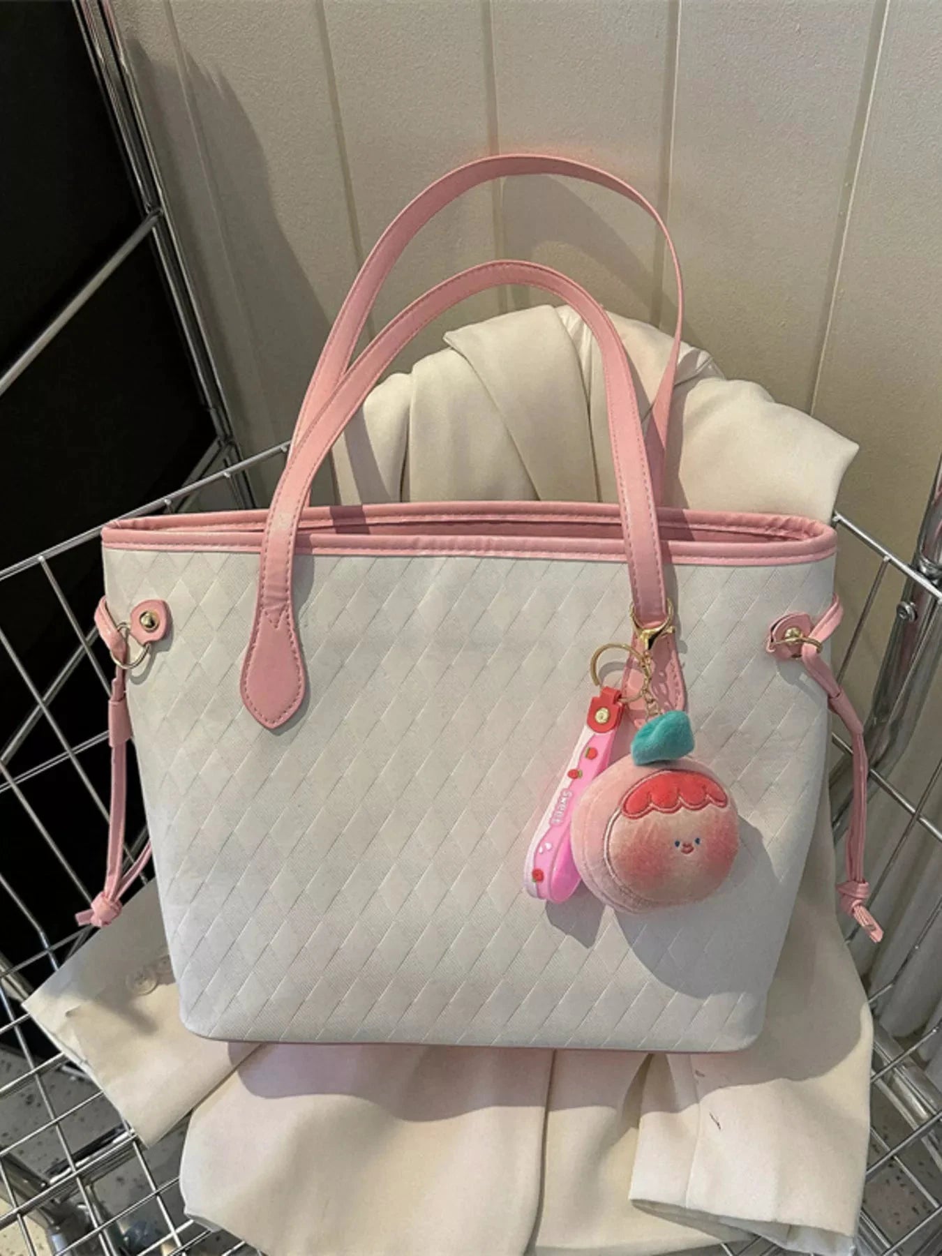 Woven Pattern Tote Bag by Trendsi