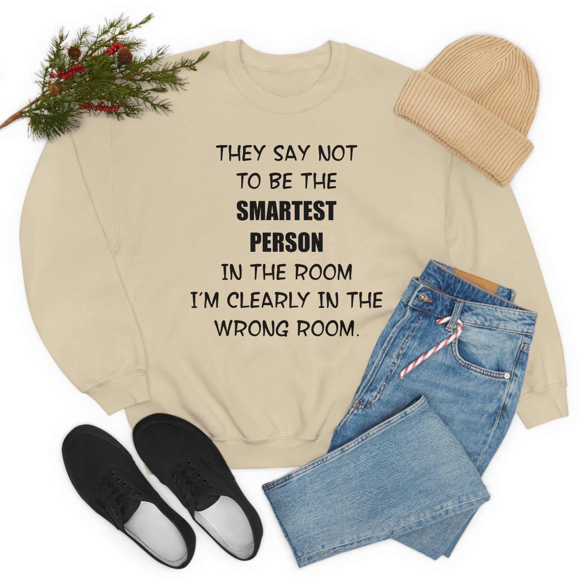 Smartest Girl in the Room Women's Print Fleece Sweater USA Made-4