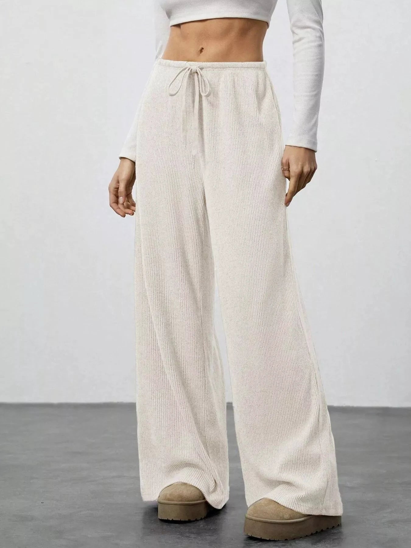 Relaxed Fit Drawstring Pants by Trendsi