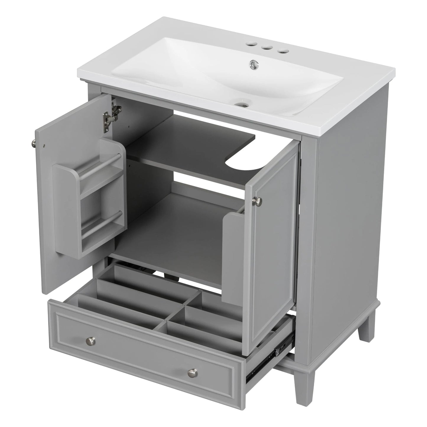 30inchgrey Bathroom Vanity with Sink by eprolo