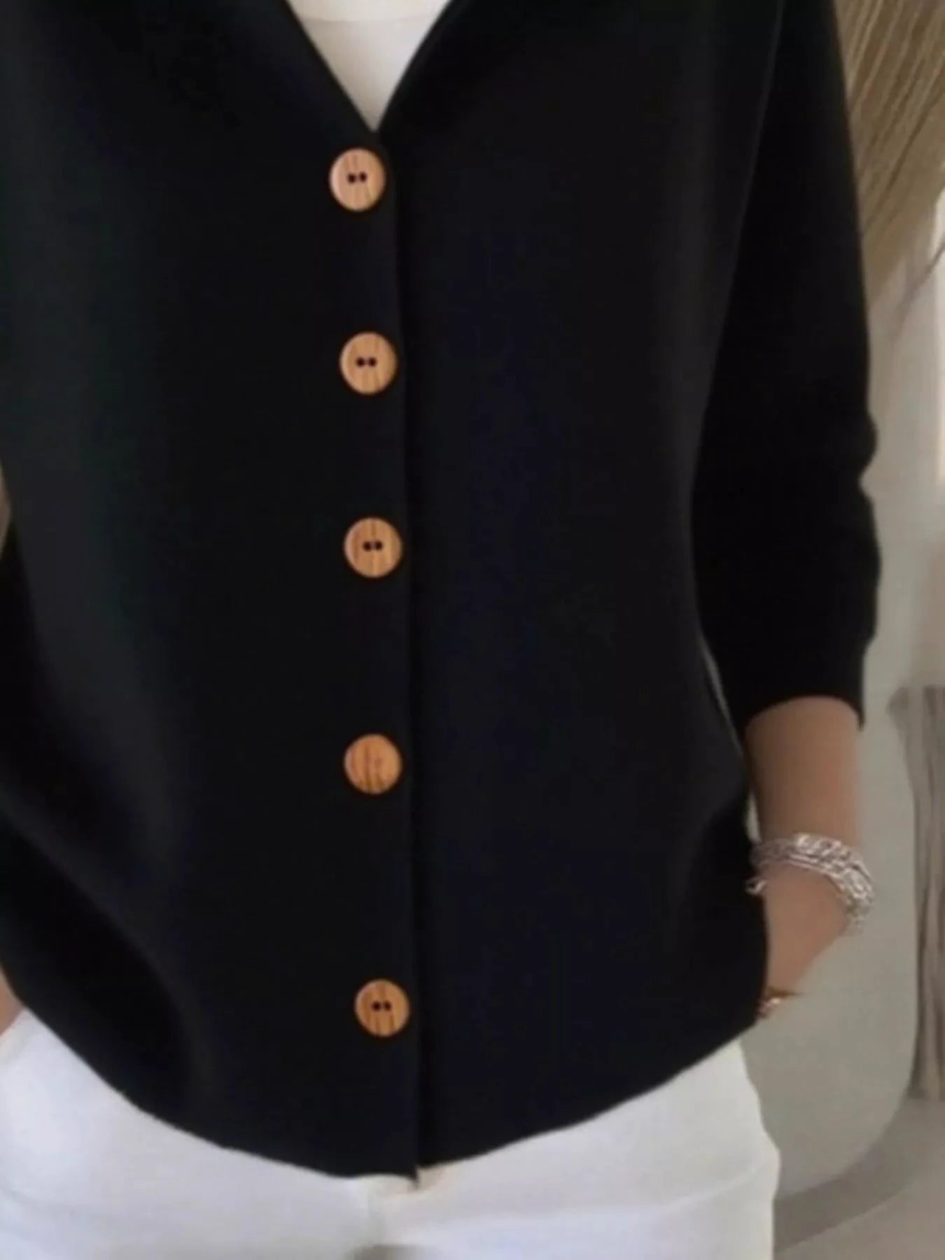 Full Size Hooded Button-Down Knit Cardigan Plus Size by Trendsi