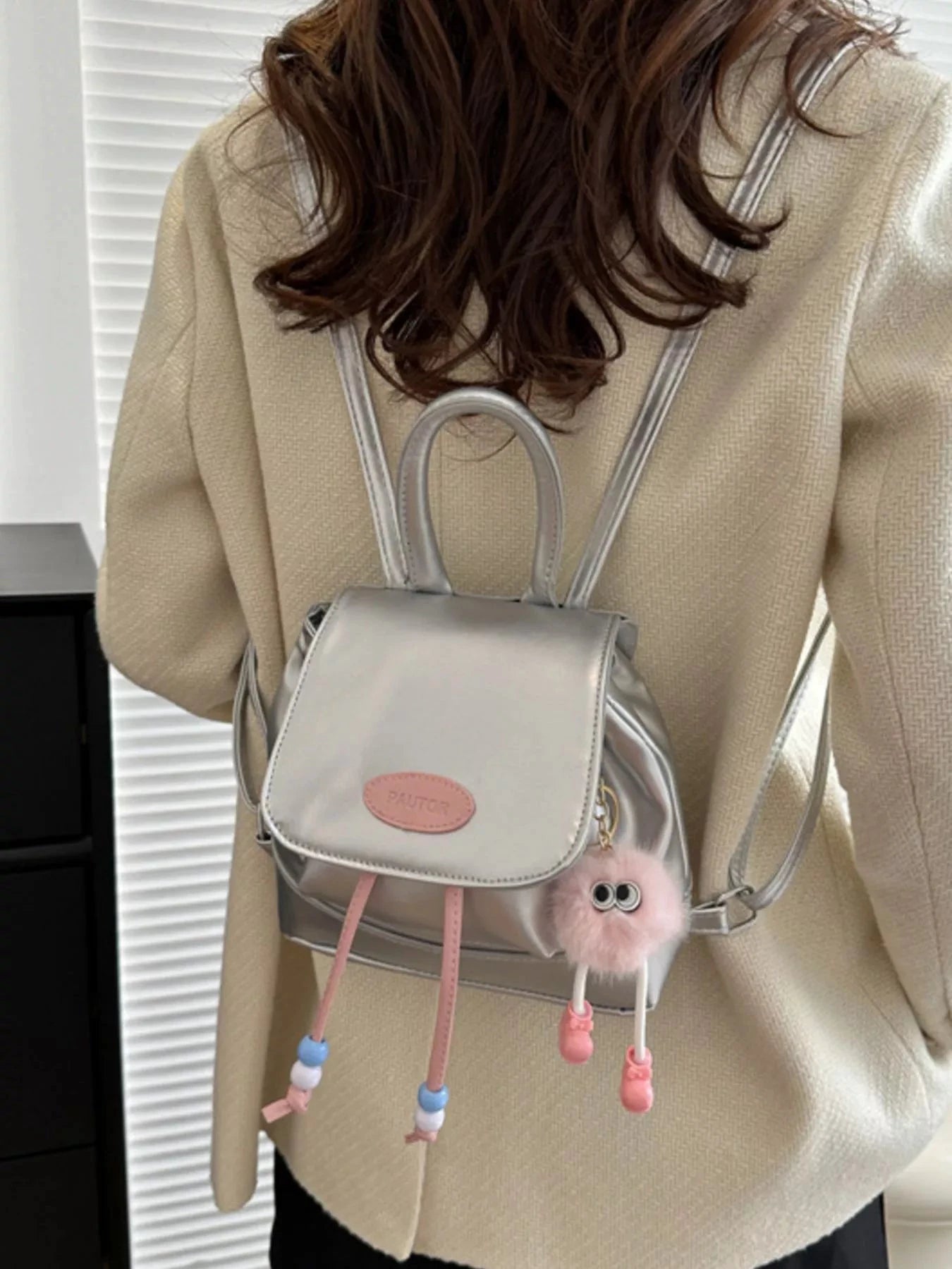 Mini Leather Drawstring Backpack Bag by Trendsi