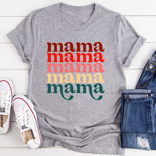 T-shirt Mama Vintage Colors USA Made MerCh Classic en coton filé à l'anneau