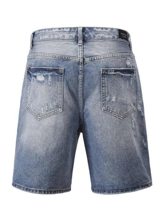 Bermuda en jean délavé pour homme