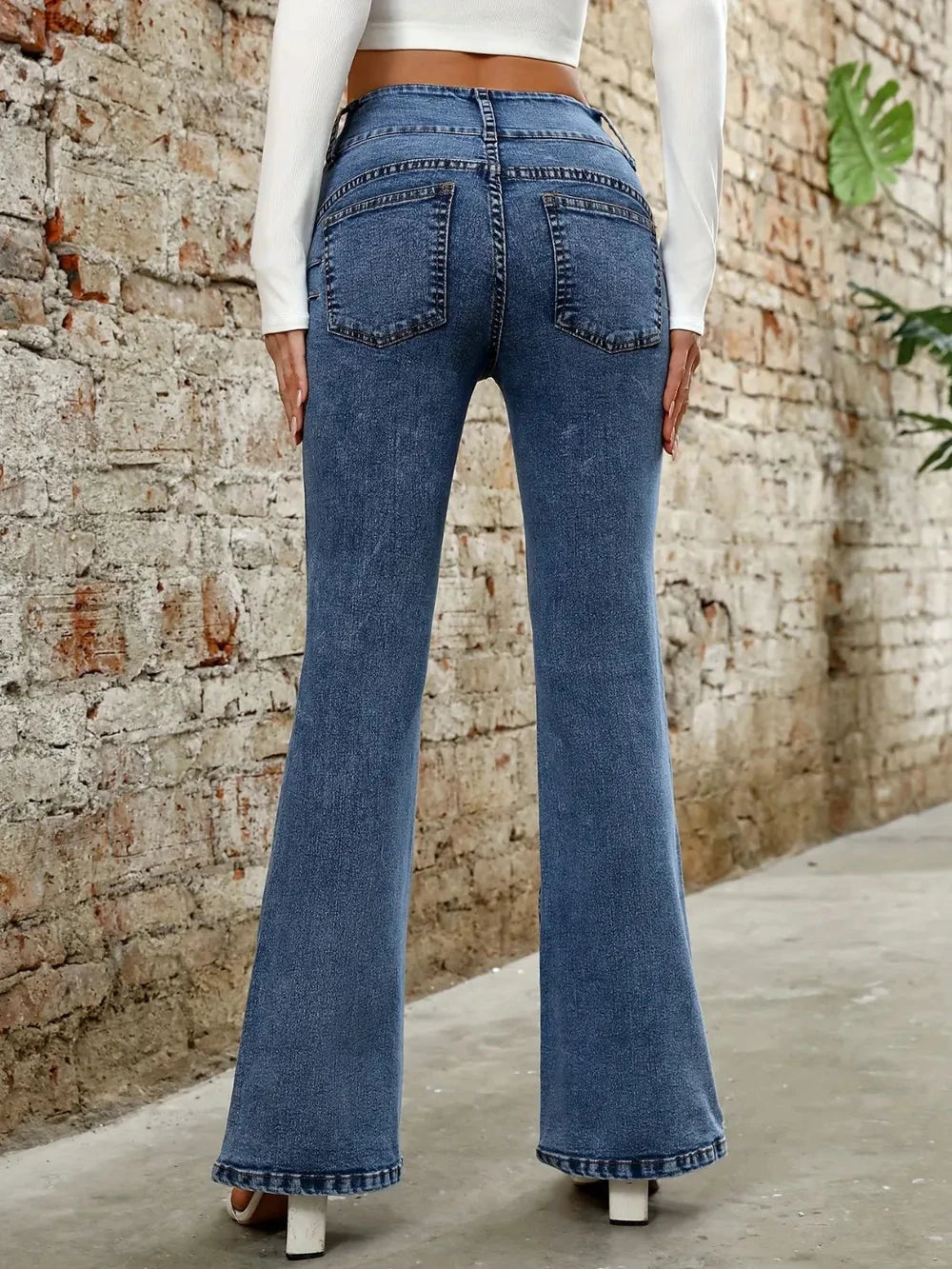 Bootcut Jeans with Pockets by Trendsi