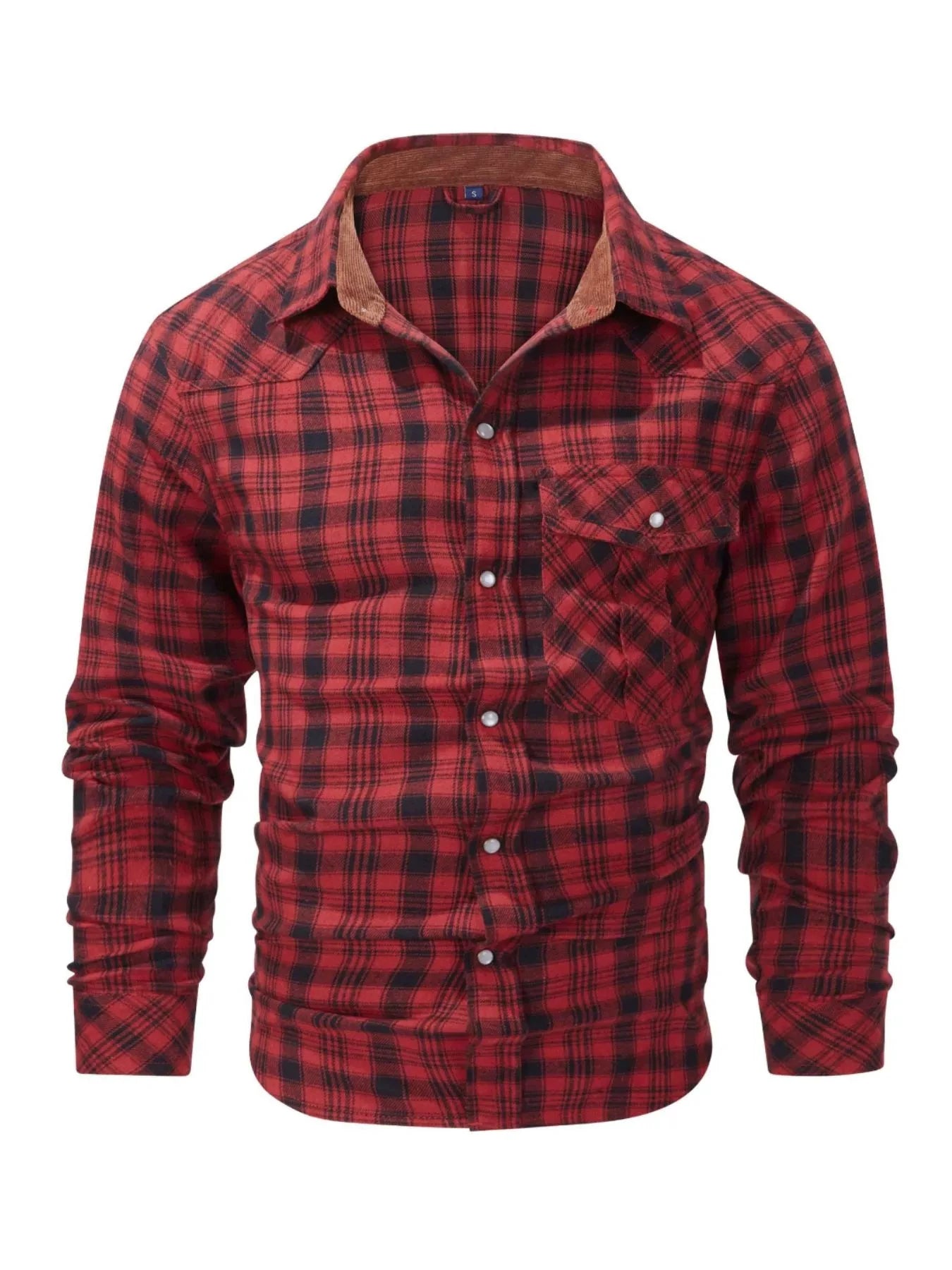 Men's Vintage Plaid Button Up Shirt by Trendsi