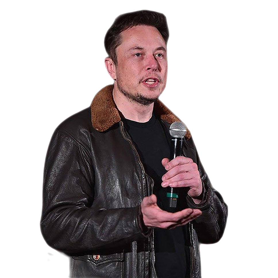 Chaqueta de piel de oveja de invierno de Elon Musk en marrón oscuro