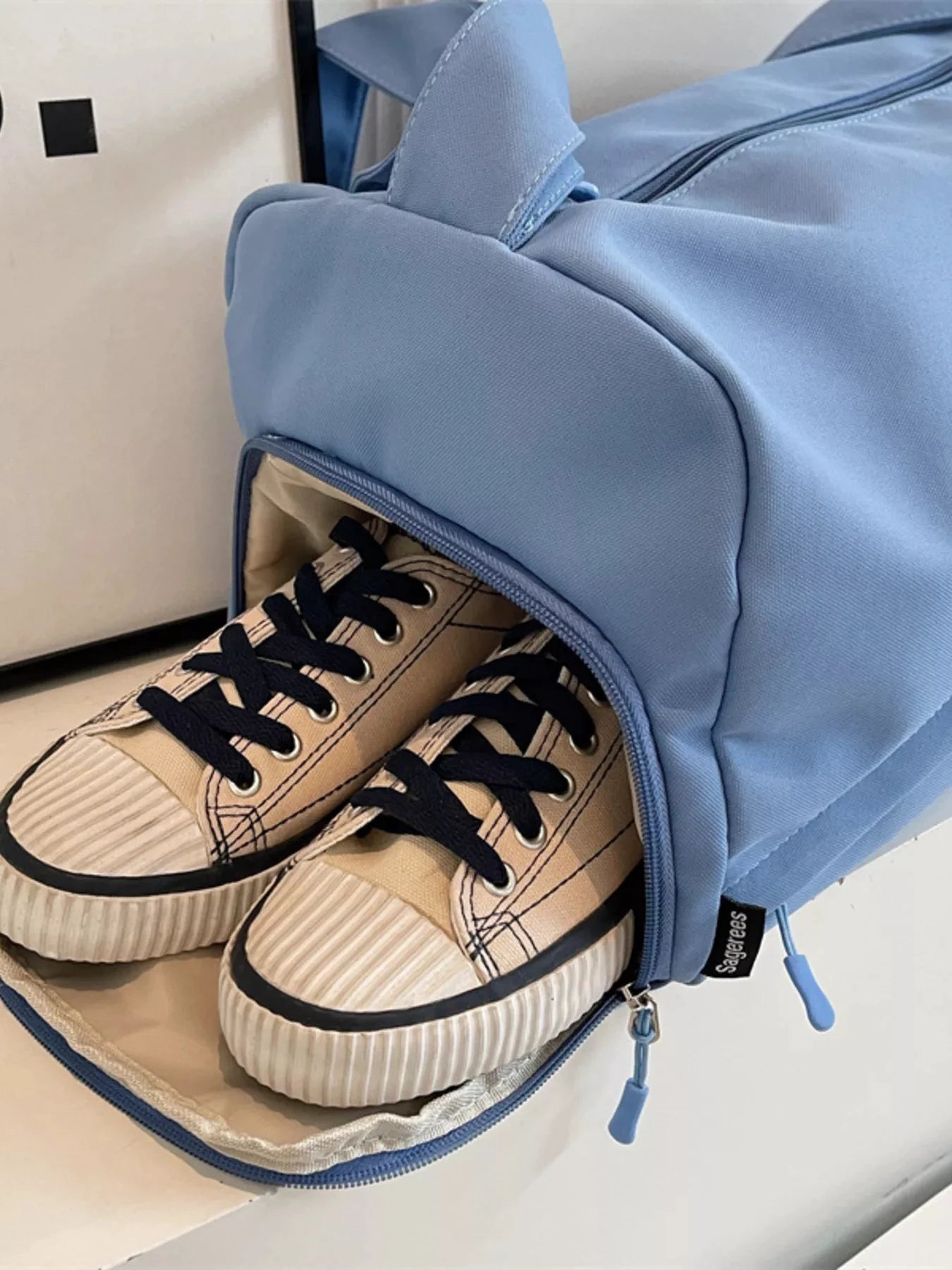 Adjustable Strap Solid Color Travel Bag by Trendsi