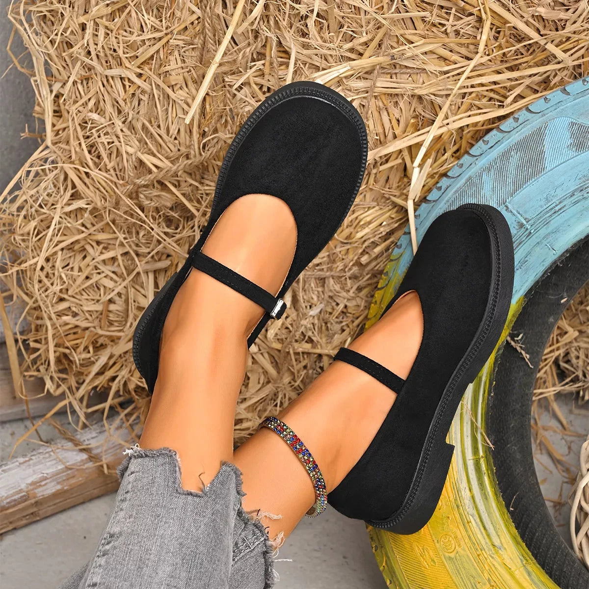 Round Toe Slip-Ons by Trendsi