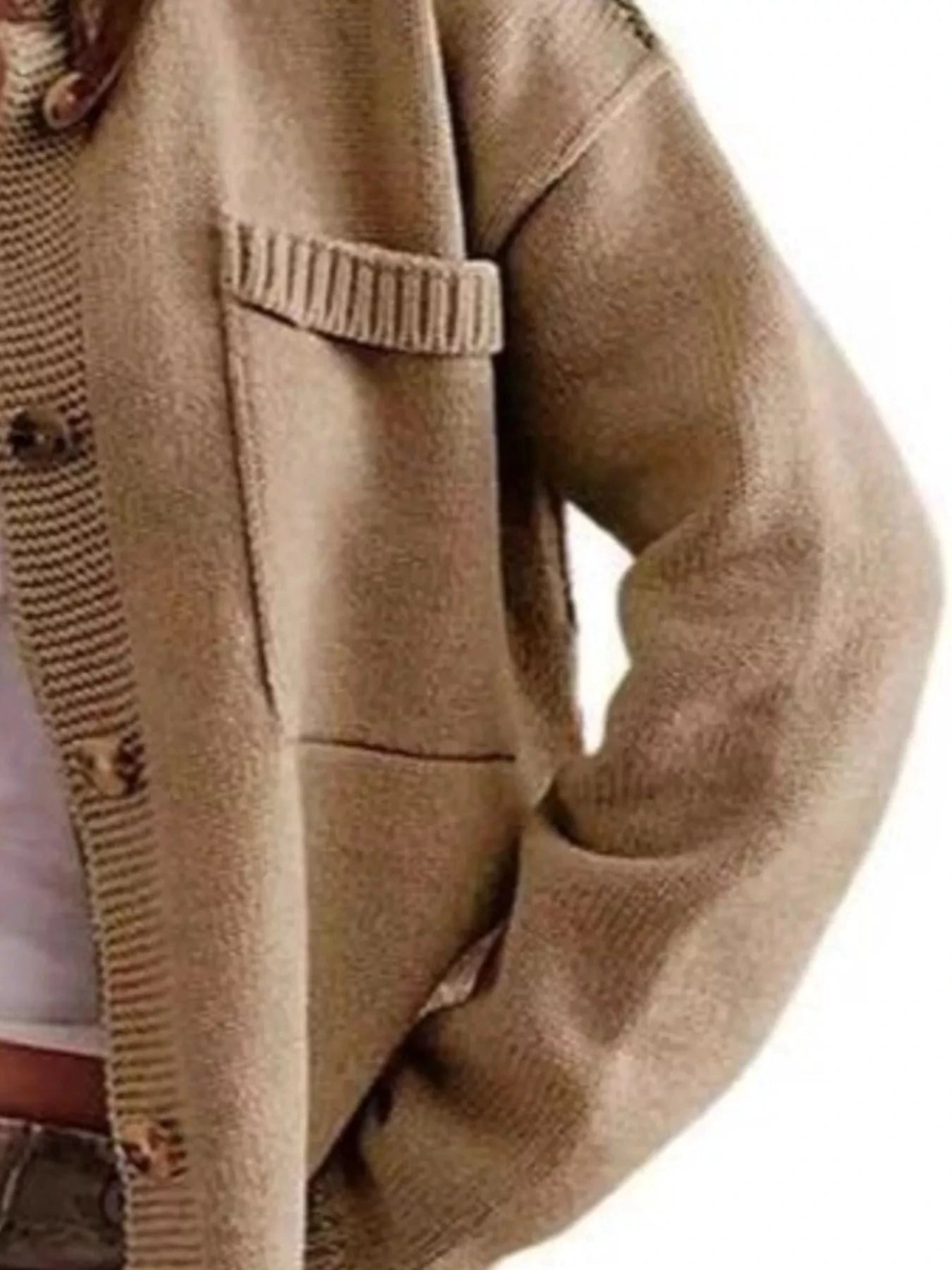 Casual Knit Button-Down Cardigan by Trendsi