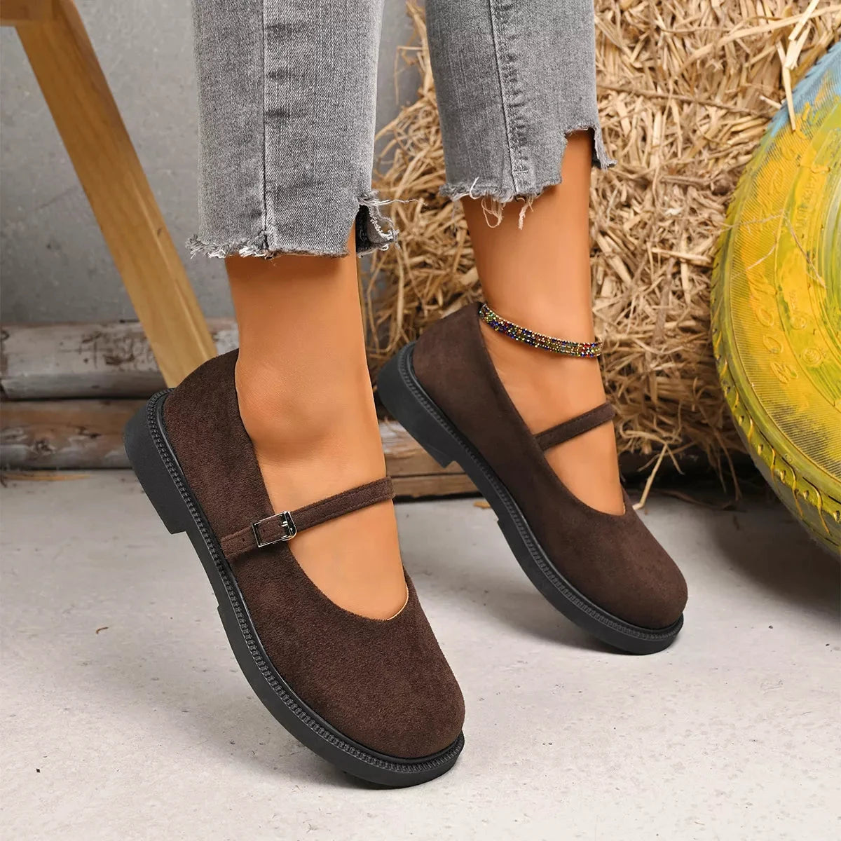 Round Toe Slip-Ons by Trendsi