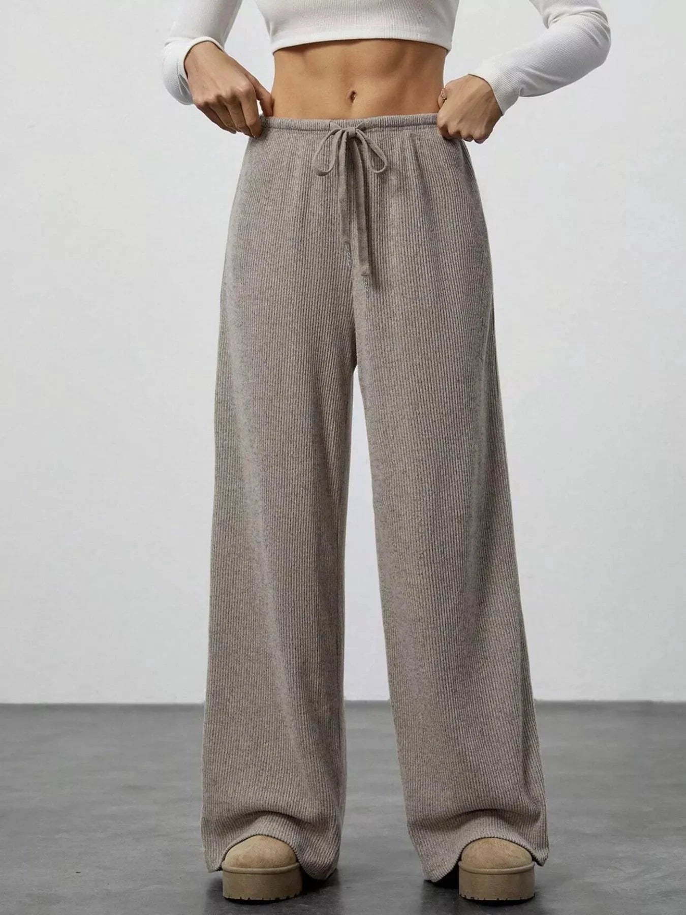 Relaxed Fit Drawstring Pants by Trendsi