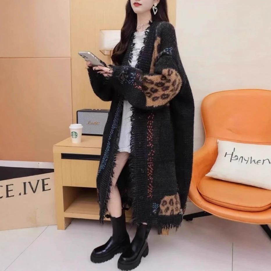 Relaxed Knit Cardigan Sweater Coat for Women Oversized Loose Fit Casual StylePlus Size Autumn/Winter Fashion Top by eprolo