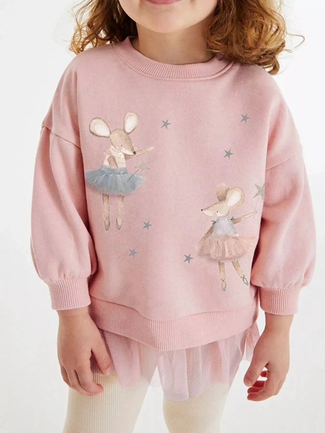 Children's Ballerina Mouse Sweatshirt & Leggings Set by Trendsi