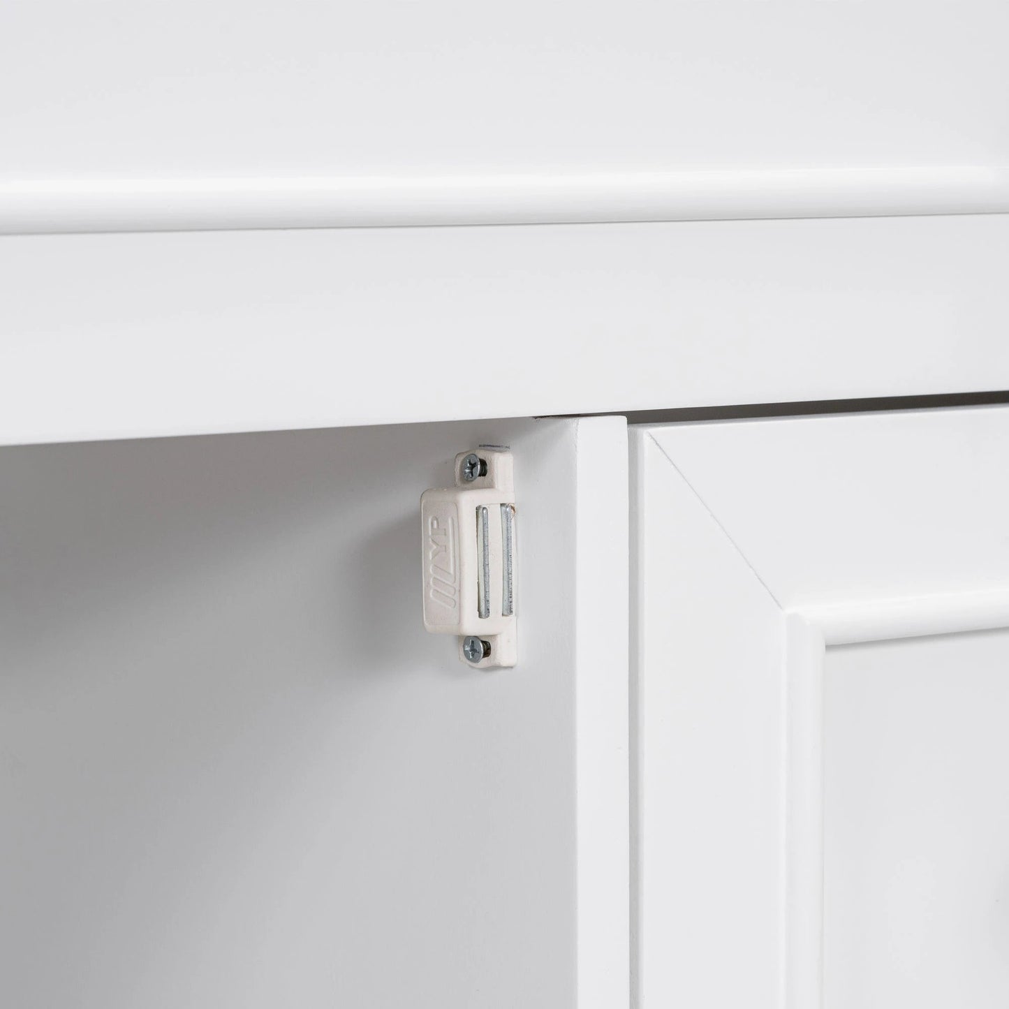 30" Bathroom Vanity with Sink Top, Bathroom Vanity Cabinet with Door and Two Drawers, Solid Wood Frame, One Package, White by eprolo