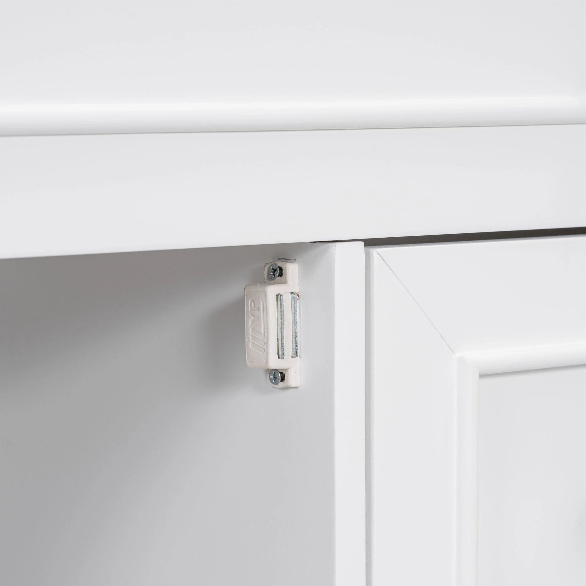 30" Bathroom Vanity with Sink Top, Bathroom Vanity Cabinet with Door and Two Drawers, Solid Wood Frame, One Package, White by eprolo