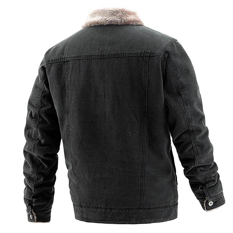 Denim jacket With Plush and Thick coat for Men's