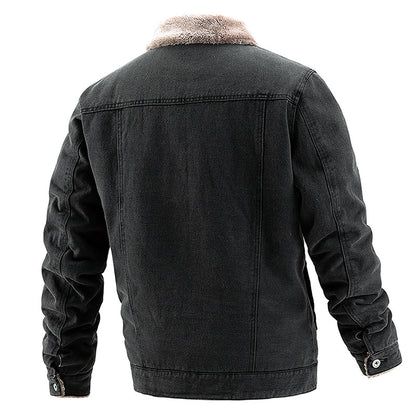 Denim jacket With Plush and Thick coat for Men's