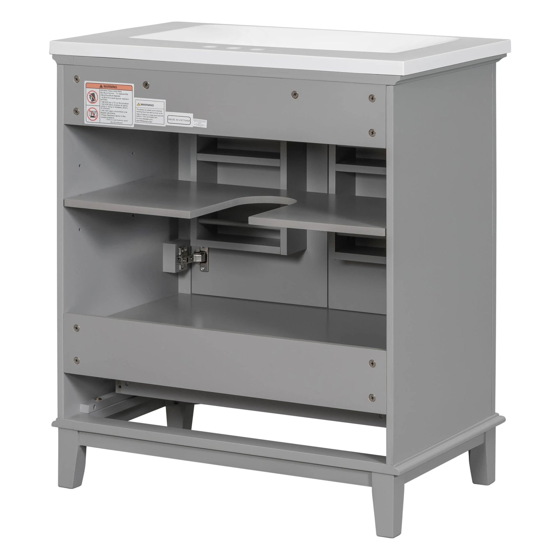 30inchgrey Bathroom Vanity with Sink by eprolo